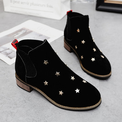 Ghete de dama moderne cu decor in doua culori