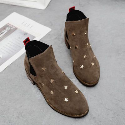 Ghete de dama moderne cu decor in doua culori