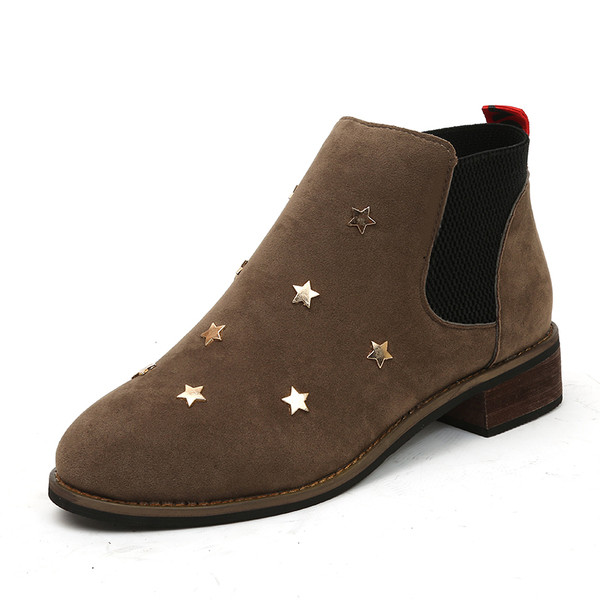 Ghete de dama moderne cu decor in doua culori