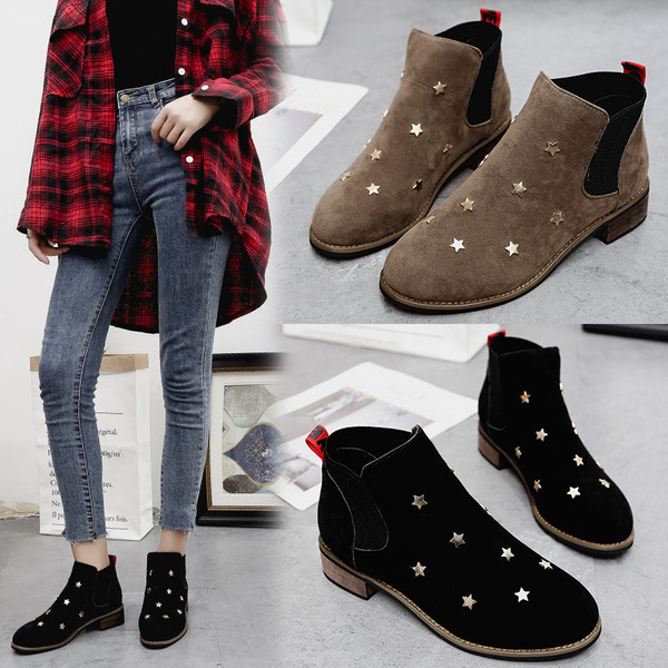 Ghete de dama moderne cu decor in doua culori