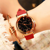 Ceas modern de dama cu forma rotunda in mai multe culori