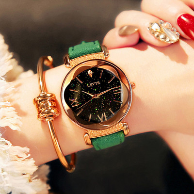 Ceas modern de dama cu forma rotunda in mai multe culori