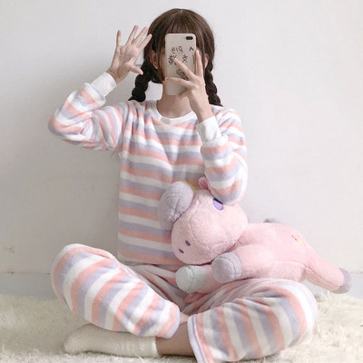 Women`s pajamas with soft cover in four colors