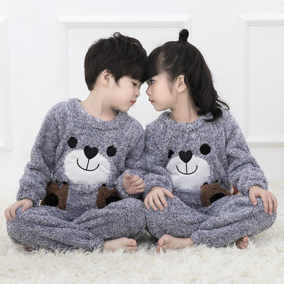 Modern children`s pajamas for girls and boys with soft cover