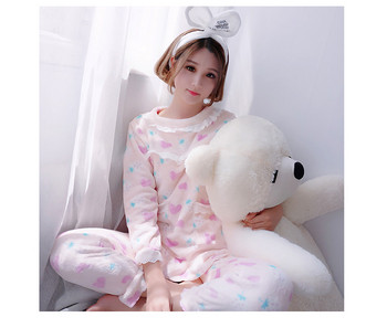 Мека пижама за момичета в два цвята