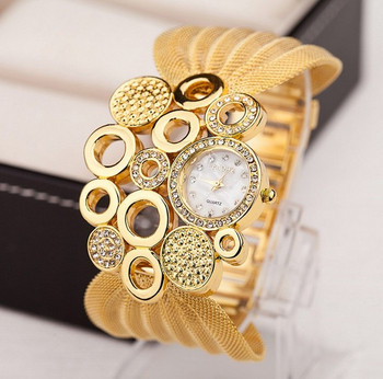 Μοντέρνο   γυναικέιο  ρολόι σε ασημί και χρυσό χρώμα - διάφορα μοντέλα