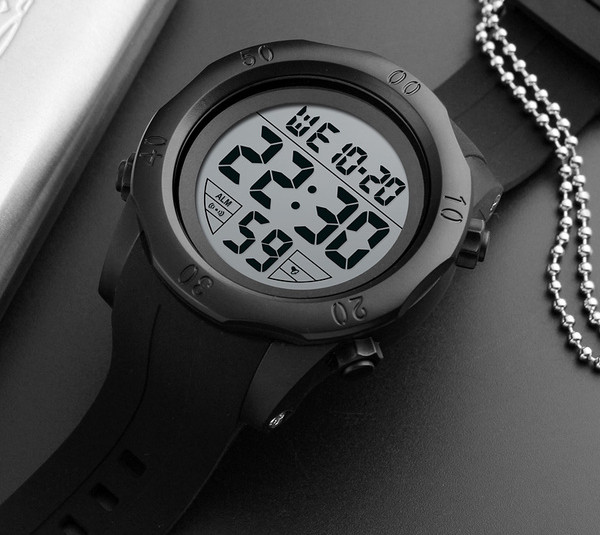 Ανδρικό ρολόι με λουράκι από καουτσούκ για άντρες σε δύο χρώματα