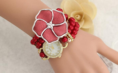 Ceas de dama modern cu perle in cinci culori