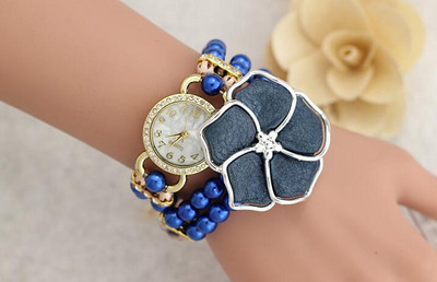 Ceas de dama modern cu perle in cinci culori