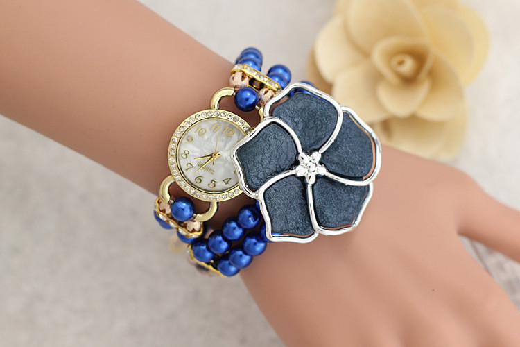 Ceas de dama modern cu perle in cinci culori