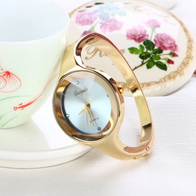 Нежен дамски часовник с кръгла форма в няколко цвята