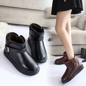 Γυναικείες μικρές μπότες σε οικολογικό δέρμα σε δύο χρώματα