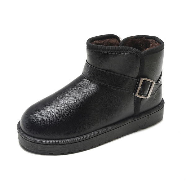 Γυναικείες μικρές μπότες σε οικολογικό δέρμα σε δύο χρώματα