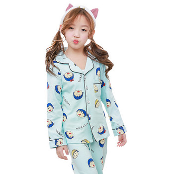Детска пижама за момичета в розов и син цвят