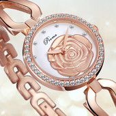 Ceas de dama elegant cu decor si pietre in mai multe culori