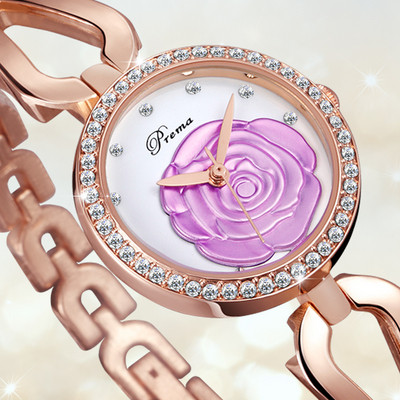 Ceas de dama elegant cu decor si pietre in mai multe culori