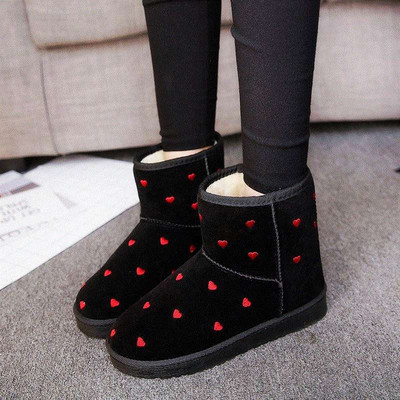 Cizme scurte de piele intoarsa de dama casual in trei culori