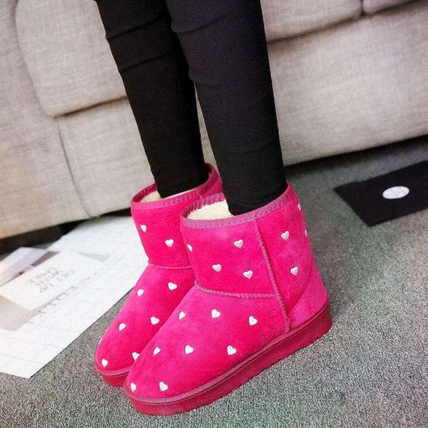 Cizme scurte de piele intoarsa de dama casual in trei culori