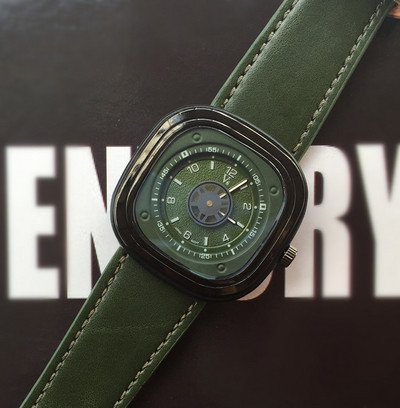 Ανδρικό μοντέρνο ρολόι σε τρία χρώματα - μαύρο ,πράσινο, γκρι χρώμα