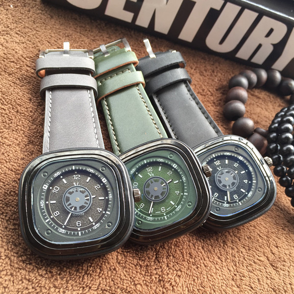 Ανδρικό μοντέρνο ρολόι σε τρία χρώματα - μαύρο ,πράσινο, γκρι χρώμα
