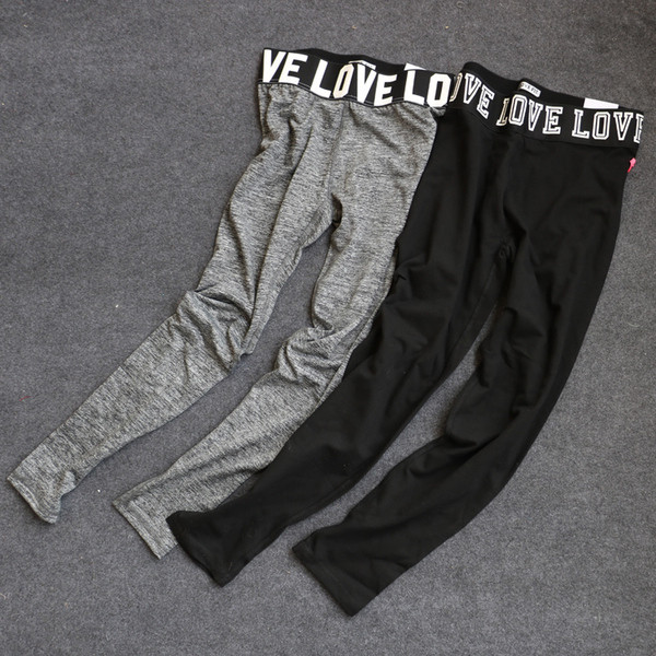 Jambiere de damă din bumbac cu inscripții în negru și gri