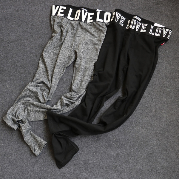 Jambiere de damă din bumbac cu inscripții în negru și gri