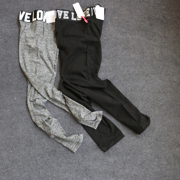 Jambiere de damă din bumbac cu inscripții în negru și gri