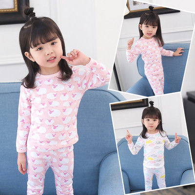 Детска пижама за момичета с апликации в два цвята