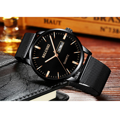 Ceas modern pentru barbati cu curea metalica in mai multe culori