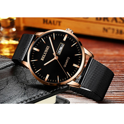 Ceas modern pentru barbati cu curea metalica in mai multe culori