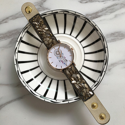 Ceas de dama cu pietre si aplicatie in mai multe culori