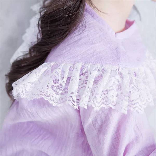 Pijamale pentru fete pentru copii cu dantela in doua culori