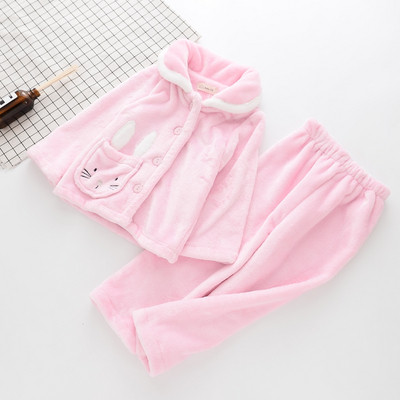 Pijamale moale pentru copii cu buzunar in doua culori