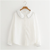 Camasa casual dama model larg cu guler in doua culori