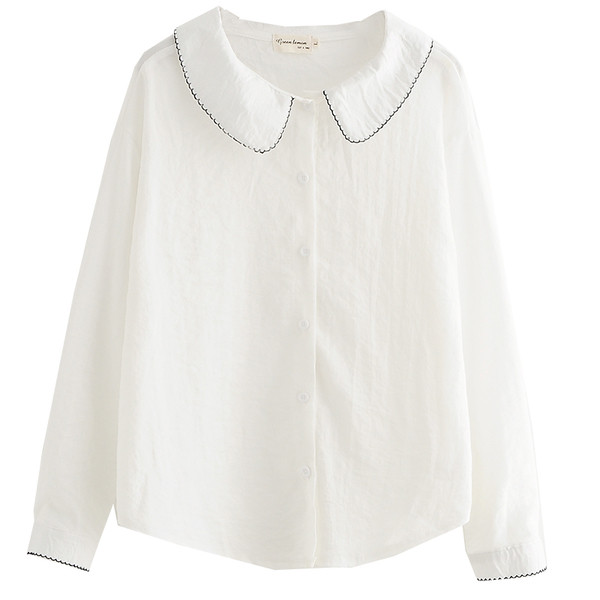 Camasa casual dama model larg cu guler in doua culori