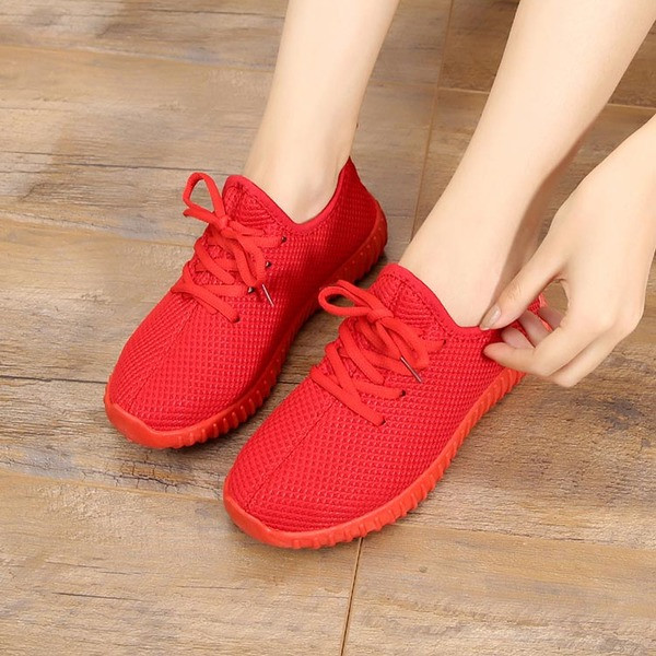 Adidasi moderni de dama in negru si rosu