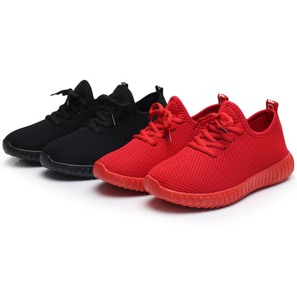 Adidasi moderni de dama in negru si rosu