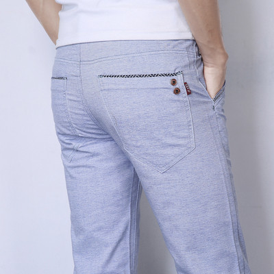 Pantaloni barbatesti stilati in mai multe culori cu talie inalta in doua modele