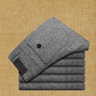 Pantaloni barbatesti stilati in mai multe culori cu talie inalta in doua modele