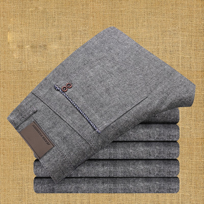 Pantaloni barbatesti stilati in mai multe culori cu talie inalta in doua modele