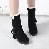 Μοντέρνες γυναικείες μπότες  σουέτ σε τρία χρώματα