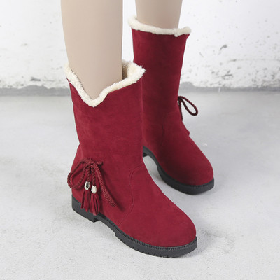 Μοντέρνες γυναικείες μπότες  σουέτ σε τρία χρώματα