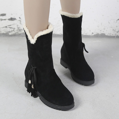Μοντέρνες γυναικείες μπότες  σουέτ σε τρία χρώματα
