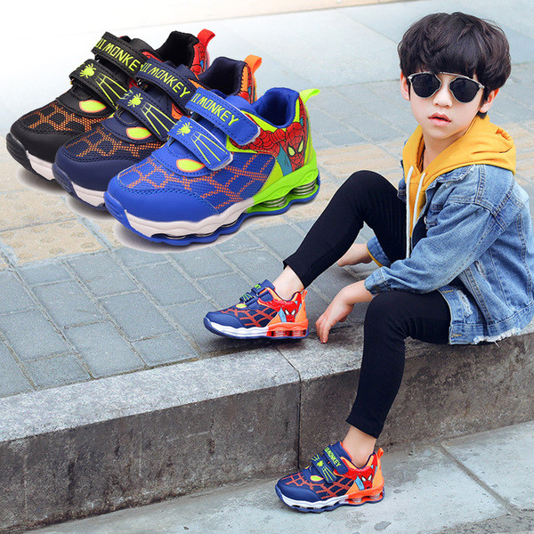 Adidasi sport copii pentru baieti cu autocolante in trei culori