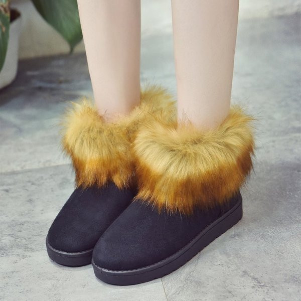 Ghete de dama moderne cu puf in trei culori