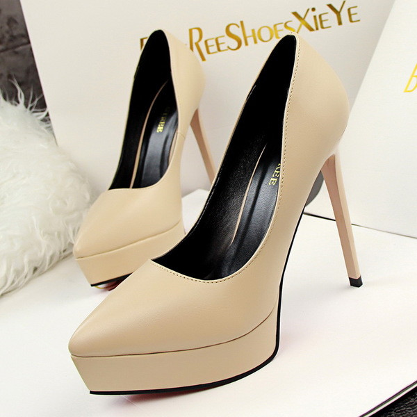 Pantofi eleganti de dama cu toc inalt din piele ecologica in mai multe culori