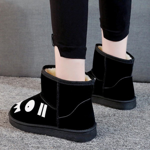 Cizme casual dama cu aplicare in doua culori