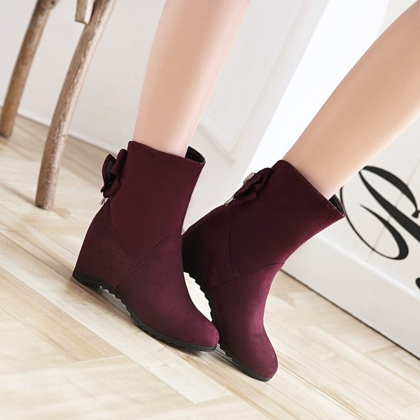 Cizme de dama elegante din piele intoarsa in trei culori