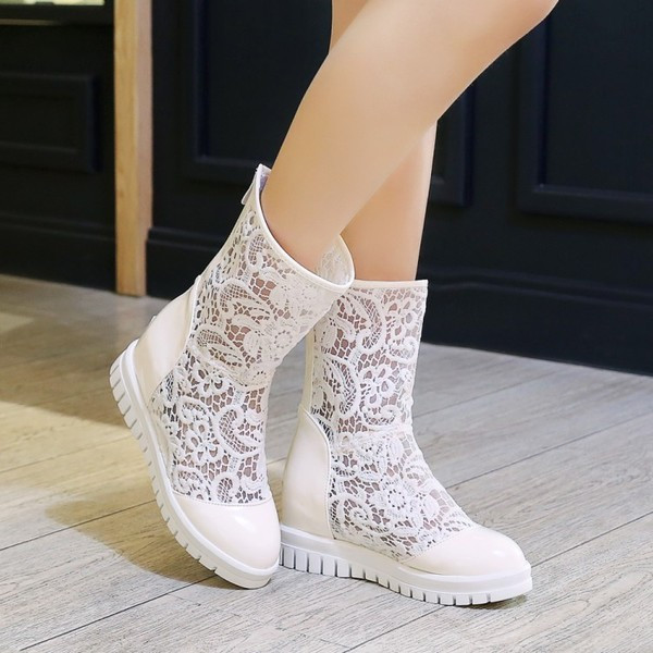 Cizme moderne din plasă în trei culori