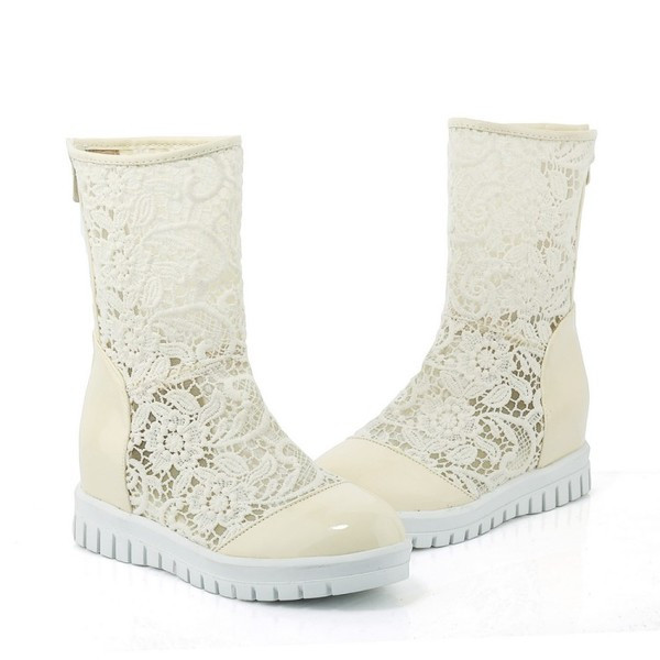 Cizme moderne din plasă în trei culori